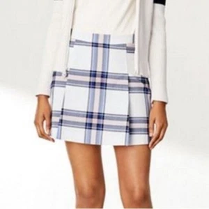 Falda de golf Tory Burch Sport Performance a cuadros mezcla de lana talla 8 - Imagen 1 de 7