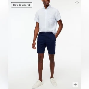 J.Crew Factory 9" flex chino short in Navy 34 NWT - Picture 1 of 8