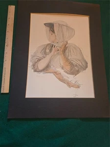 Antique 1907 Harrison FIsher Print Ready for a Spin  11-1/2 x14-1/2 Print - Bild 1 von 4