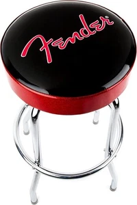 Fender Red Sparkle Logo Swivel Barstool, Great Gifts for Dad, with 1 Year... - Picture 1 of 7