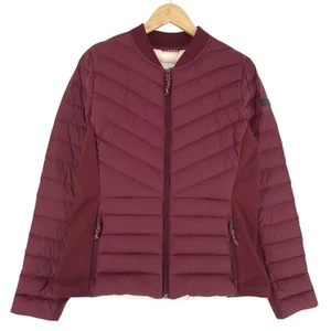 Hollister Piumino Donna Packable Leggero Bordeaux Rosso Oe7 Taglia L - Foto 1 di 7