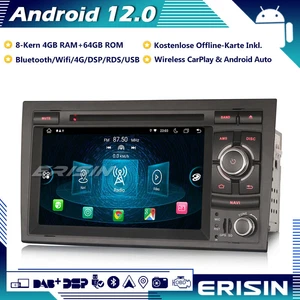 8-Kern 64GB Android 12 Autoradio GPS DAB+DSP Canbus DVD AUDI A4 S4 RS4 SEAT EXEO - Bild 1 von 22