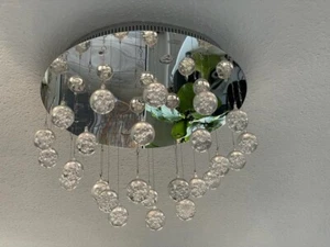 Wofi LED Deckenleuchte Glam 5-flg Chrom Behang Tropfen ø 40 cm 22,5 Watt Lampe - Bild 1 von 4