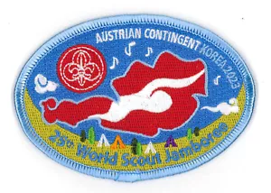 2023 World Scout Jamboree AUSTRIA / AUSTRIAN SCOUTS Contingent Patch - Picture 1 of 2