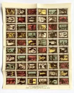 1937 GB Specialty Coronation KGVI Stamp Sheet Complete England - Picture 1 of 7