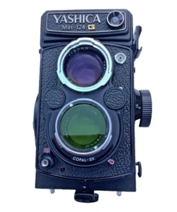 Yashica Mat 124G 6x6 fotocamera medio formato TLR vintage buone condizioni 1:2.8 1:3.5/80 - Foto 1 di 11