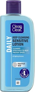 Clean & Clear Deep Cleansing Lotion Sensitive Skin Acne Spots Refresh Tone 200ml - Picture 1 of 1