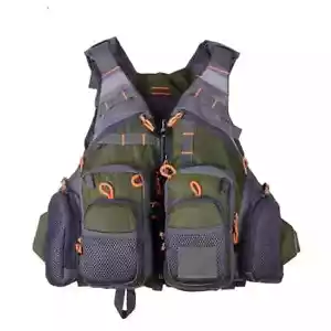 NEW Fishing Vest For Fly Fishing General Size Mesh Adjustable Muti-Pocket - Picture 1 of 4