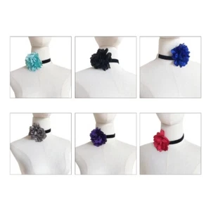 Retro Style Rose Necklace Elegant Collar Bohemian Exaggerated Flowers Necklet - Picture 1 of 10