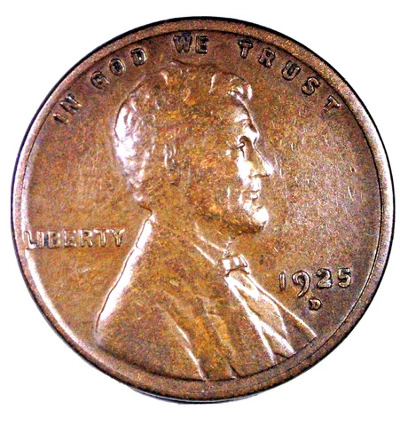 1925-D  Lincoln Wheat Penny....   Nice Detailed Coin....   7-19-36 Cover