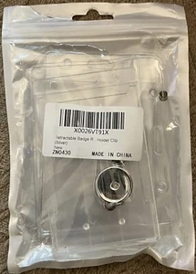 Nuevo soporte para insignias retráctil clip plateado ZN0430 X0026VT91X - Imagen 1 de 6
