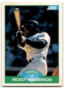1989 SCORE RICKEY HENDERSON NEW YORK YANKEES #70