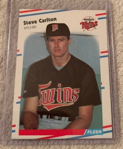 1988 Fleer Minnesota Twins Baseball Card #7 Steve Carlton