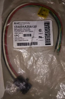 Woodhead 1R4004A20A120 4-Pole Female Miniature Cable Circular Connector (3 Pcs) - Image 1 of 2