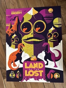 LAND OF THE LOST Cast Signed Variant Poster Tom Whalen Sid & Marty Krofft - Picture 1 of 1