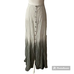 Chan Luu Damen Maxirock mit Knöpfen und Farbverlauf grau Größe M - Bild 1 von 4