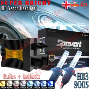 HID Xenon Conversion Car Headlight Full Kit Bulbs+Ballasts 55W 9005 HB3 6K White - Picture 1 of 12