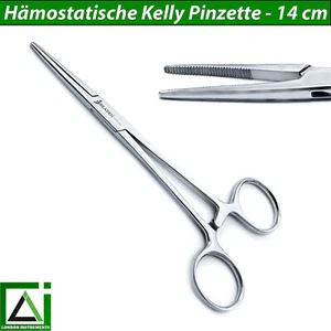 Hemostat Kelly Labor Zange Chirurgisch Gerade Arterienklemm Sperren Klemme 14 cm - Picture 1 of 5