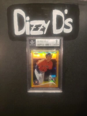 2014 Topps Chrome Update George Springer Gold Refractor #MB-4 RC Beckett 9 Mint - Image 1 of 2