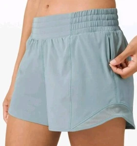 NEU LULULEMON Hotty Hot HR 4" Hi-Rise Short 10 Tall Blue Cast - Bild 1 von 5