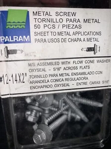palram American 92525 Metaltite Self Drill Fastener, 2" 50 Count New In Package - Picture 1 of 5