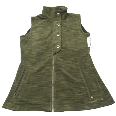 Chaleco Exofficio Calluna Mujer Pequeño Verde Bolsillos con Cremallera A Presión Cremallera Completa Vellón NUEVO Foto 1 de 4