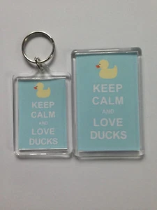Llavero o imán nevera Keep Calm And Love Ducks = idea de regalo ideal - Imagen 1 de 3