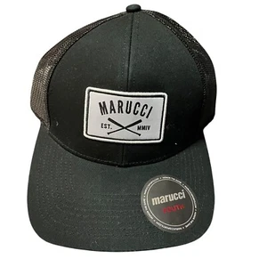 Marucci Crossed Bat Patch Trucker Black Youth Adjustable Hat - Picture 1 of 3