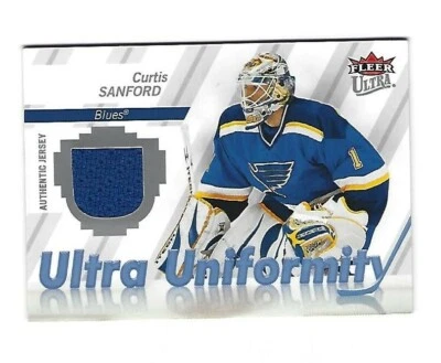 Curtis Sanford 2007 / 08 Fleer Ultra Uniformity Card, # U-CS, St. Louis Blues  - Image 1 of 2