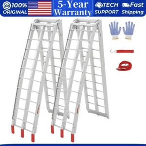 Aluminum Ramps 1500 Lbs Folding Loading Ramps for UTV Dirt Bike ATV Lawn Mower - Picture 1 of 8