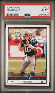 2005 Score #172 TOM BRADY fresh PSA 8 NM-MT + FREE SHIPPING! - Picture 1 of 2