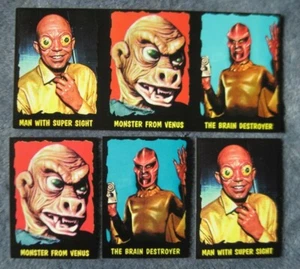 CONJUNTO DE LÍMITES EXTERNOS Reimpresión Sin Cortar Tarjetas Promocionales Super Vista Monstruo Destructor Cerebral - Imagen 1 de 4