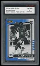 AARON WIGGINS 2021-22 PANINI INSTANT BLACK & WHITE 1ST GRADED 10 ROOKIE CARD RC