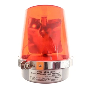 EDWARDS SEÑALIZACIÓN 53RG1 ADAPTA-BALIZA LUZ GIRATORIA RESISTENTE A LA INTEMPERIE, 24V, ROJO - Imagen 1 de 1