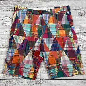 POLO RALPH LAUREN Men's Size 38T Classic Fit Patchwork Plaid Argyle Shorts Tall - Picture 1 of 7