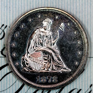 * 1878 ULTRA DCAM * PRISTINE++ GEM PROOF TWENTY CENT PIECE * FROM COLLECTION - Picture 1 of 3