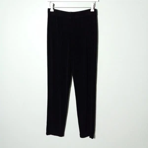Chicos Travelers Pants size 0 / Small, Tapered Leg Black Knit Stretch Party VG - Picture 1 of 9