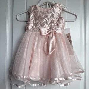 NEW NWT Rare Editions Girls 24 Months Beautiful Formal Pink Dress - Picture 1 of 5