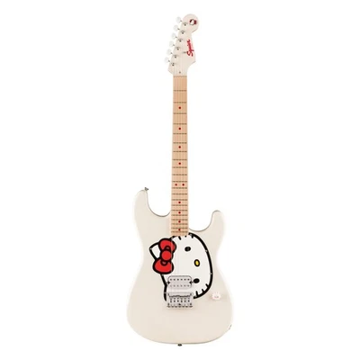 Squier Hello Kitty Stratocaster MN White - E-Gitarre
