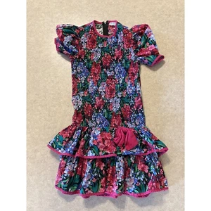 Vintage Rare Editions Sz 12 Girls Dress Y2K Floral Easter - Picture 1 of 7