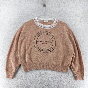 Sonia Rykiel Cropped Sweater Womens XL Knit Crewneck Paris Made Italy Pullover - Picture 1 of 8