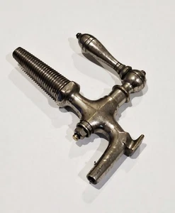 Vintage Brass Nickel Coated Tap Spigot Barrel Plug Conical Marked No.0 - Picture 1 of 8