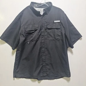 Realtree Fishing Shirt Mens XL Outdoors Vented Quick Dry Button Up Black Western - Picture 1 of 10