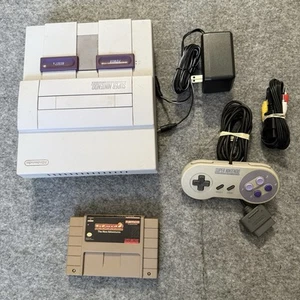 Super Nintendo SNES SNS-001 Console W/ Game + Controller - Tested - Picture 1 of 11