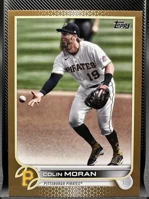 2022 Topps Series 1 Colin Moran #317 Gold Parallel 0014/2022 PIrates - Image 1 of 4