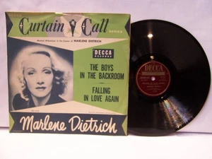 78RPM 10" MARLENE DIETRICH Boys in the Backroom / Falling In Love Again w/PS  E+ - Picture 1 of 5