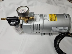 Gast 0523-101Q-G588DX Rotary Vane Vacuum Pump 115V, Power Cord, Vacuum Filter - Picture 1 of 14