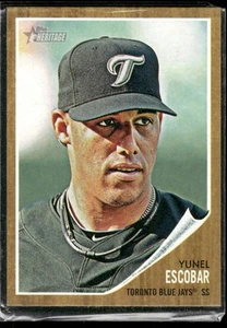 2011 Topps Heritage #477 Yunel Escobar Short Print NM - Picture 1 of 2