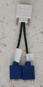DVI (1) Male Splitter to Dual (2) VGA Female Connector/Adapter - Picture 1 of 3