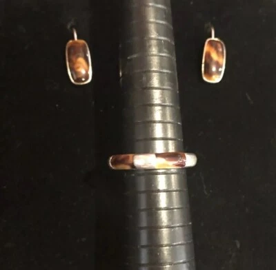 Juego de anillos y pendientes vintage Guess tono plata Foto 1 de 4